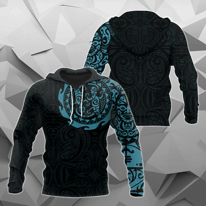 Maori Tangaroa Tattoo New Zealand All Over Hoodie - Blue HC-Apparel-Huyencass-Hoodie-S-Vibe Cosy™