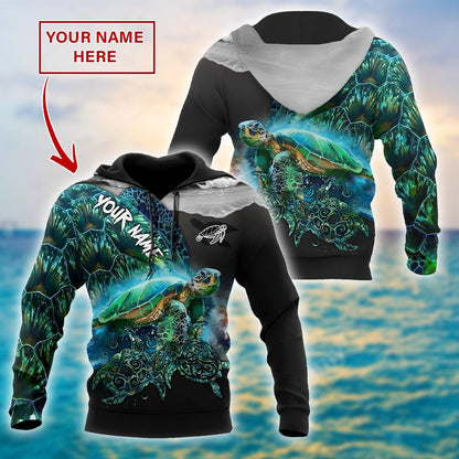 Turtle 3D Hoodie shirt for men and women customize name AM102025