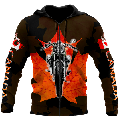 Canada Motorcycle 3D Hoodie HHT29072001-LAM-Apparel-LAM-Zipped Hoodie-S-Vibe Cosy™