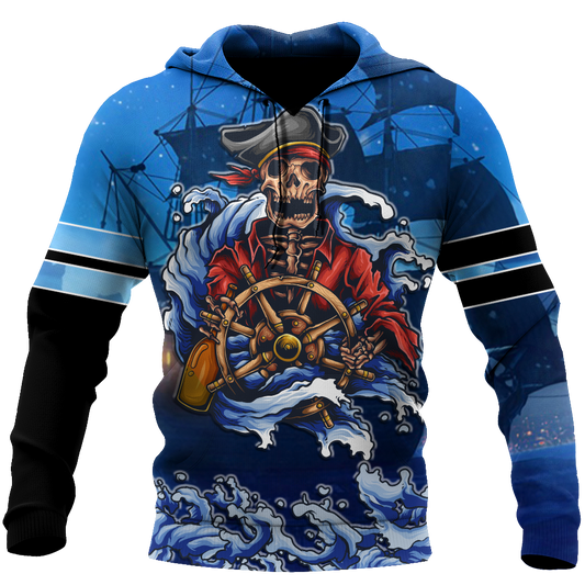 Love Skull pirates 3D all over printed for man and women QB06092001-Apparel-PL8386-Hoodie-S-Vibe Cosy™