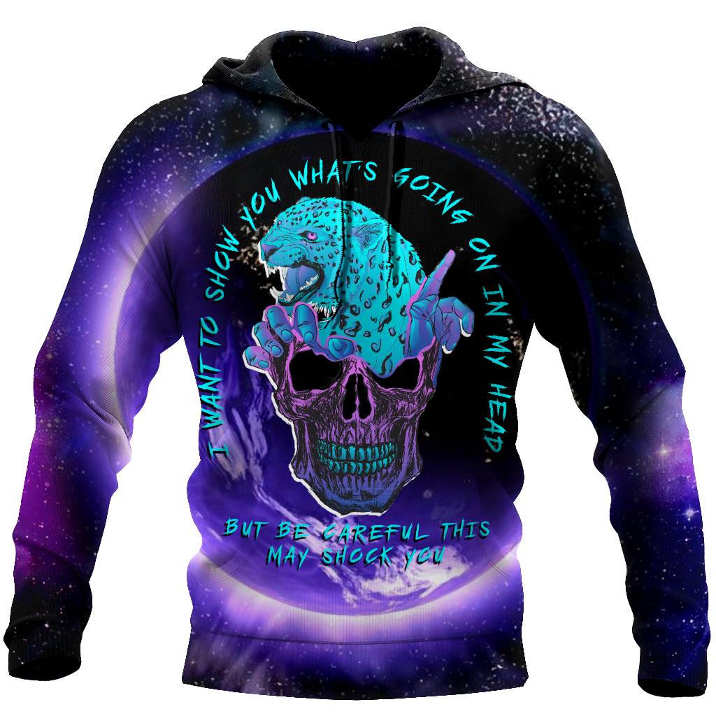 Blue Jaguar Love Skull and Tattoos tanktop & legging outfit for women QB05262004-Apparel-PL8386-Hoodie-S-Vibe Cosy™