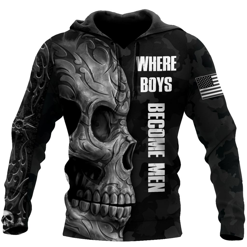 Love Skull tattoos balck 3D all over printed for man and women QB06062002-Apparel-PL8386-Hoodie-S-Vibe Cosy™
