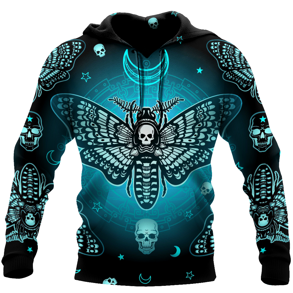 Butterfly Love Skull 3D all over printed for man and women QB05192005-Apparel-PL8386-Hoodie-S-Vibe Cosy™