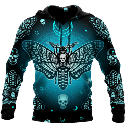 Butterfly Love Skull 3D all over printed for man and women QB05192005-Apparel-PL8386-Hoodie-S-Vibe Cosy™