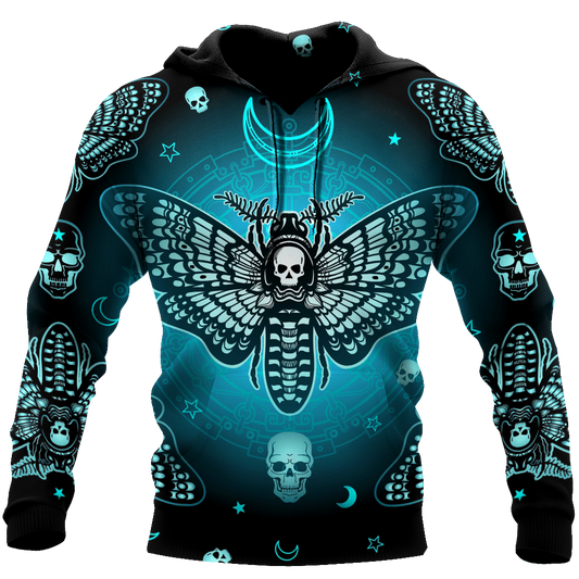Butterfly Love Skull 3D all over printed for man and women QB05192005-Apparel-PL8386-Hoodie-S-Vibe Cosy™