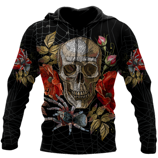 Love Skull red 3D all over printed for man and women QB06042001-Apparel-PL8386-Hoodie-S-Vibe Cosy™