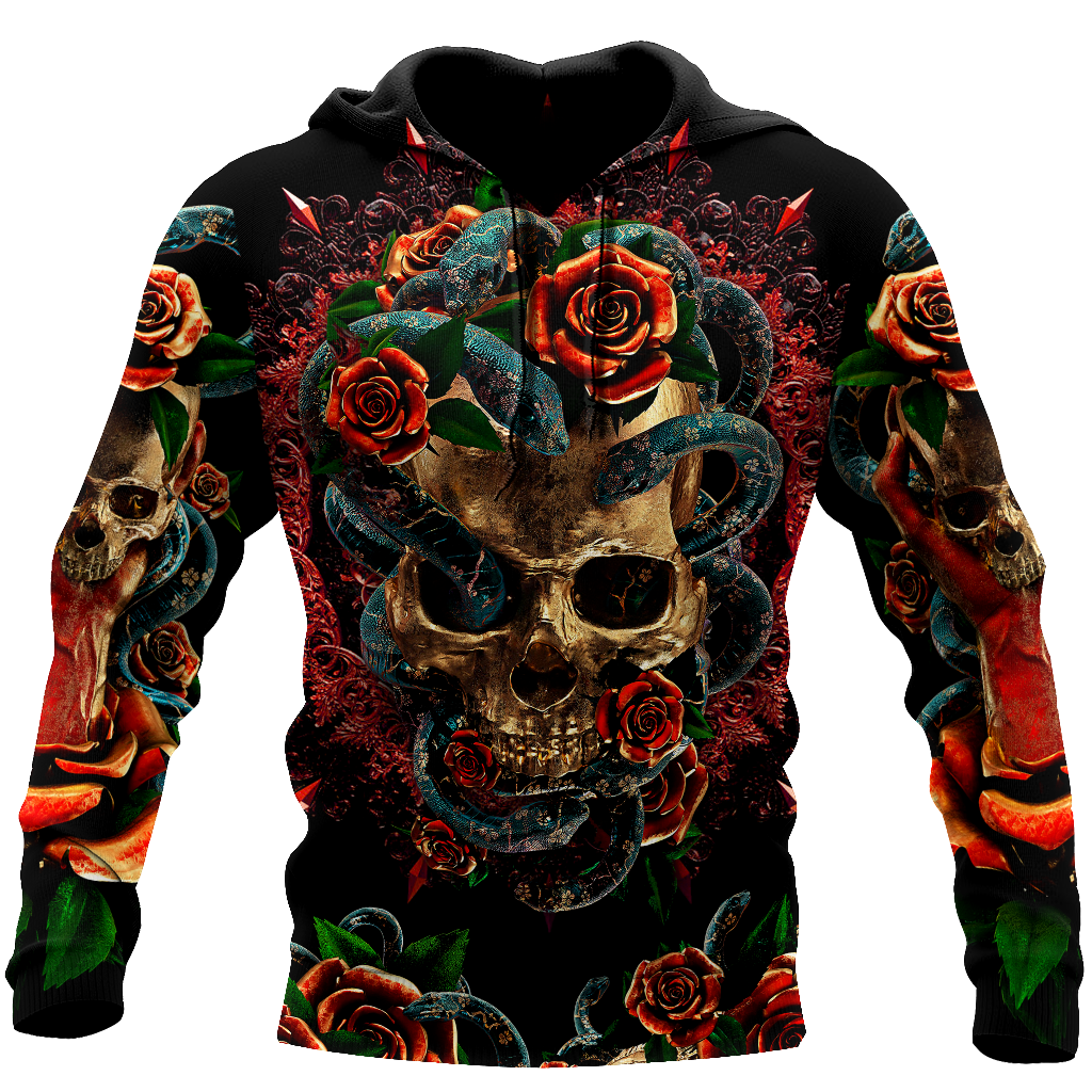 Love Skull red 3D all over printed for man and women QB06052002-Apparel-PL8386-Hoodie-S-Vibe Cosy™