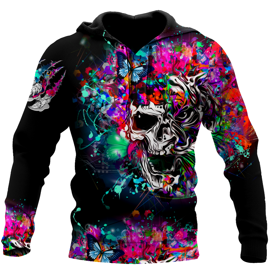 Love Skull animal full color 3D all over printed for man and women QB06092002-Apparel-PL8386-Hoodie-S-Vibe Cosy™