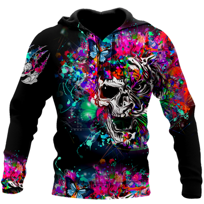 Love Skull animal full color 3D all over printed for man and women QB06092002-Apparel-PL8386-Hoodie-S-Vibe Cosy™
