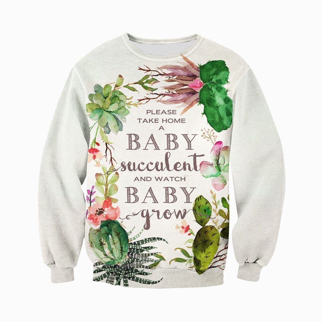 All Over Printed Flower Cactus-Apparel-Phaethon-Sweatshirt-S-Vibe Cosy™