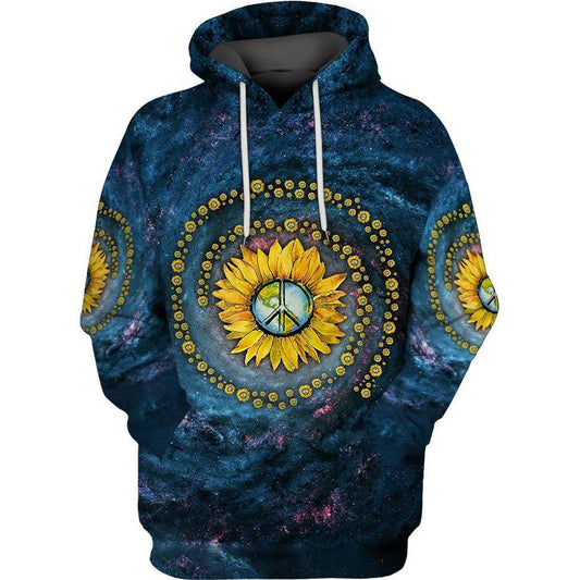 Hippie Storm Sunflower 3D All Over Printed Unisex Shirts