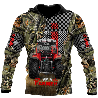 All Over Printed Farmer Tractor Hoodie MEI