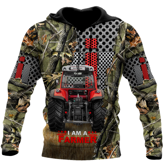 All Over Printed Farmer Tractor Hoodie MEI