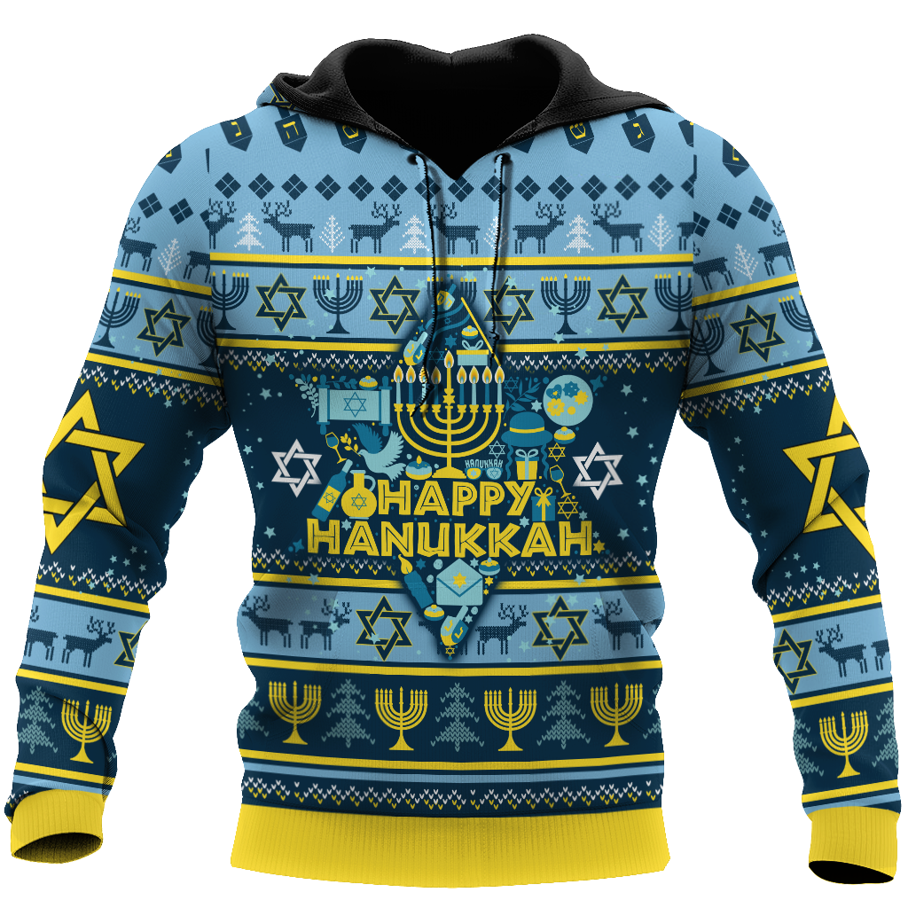 Premium All Over Printed Happy Hanukkah Shirts MEI