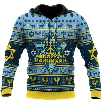Premium All Over Printed Happy Hanukkah Shirts MEI