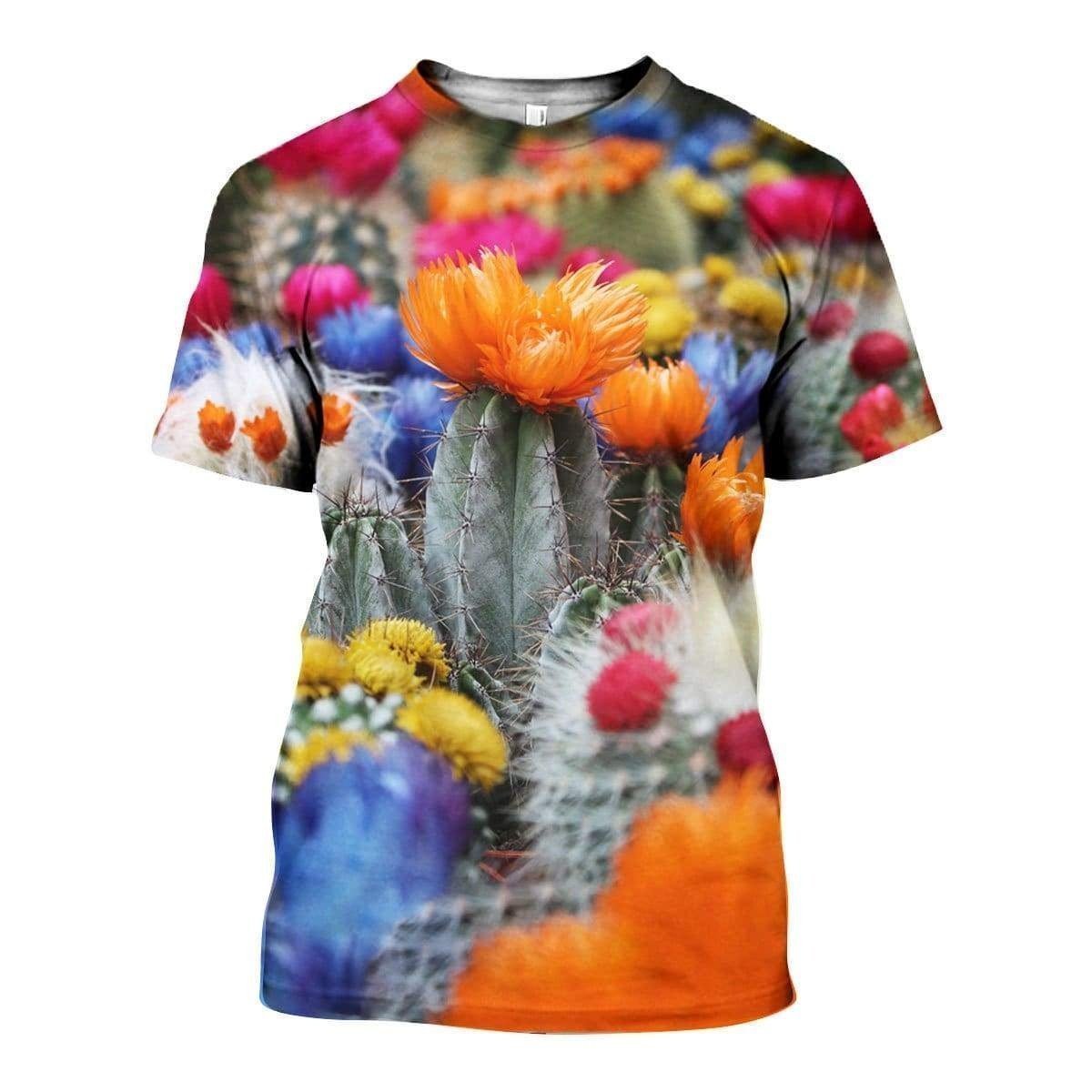 3D All Over Printed Beautiful Flower Cactus Shirts-Apparel-NTH-T-Shirt-S-Vibe Cosy™