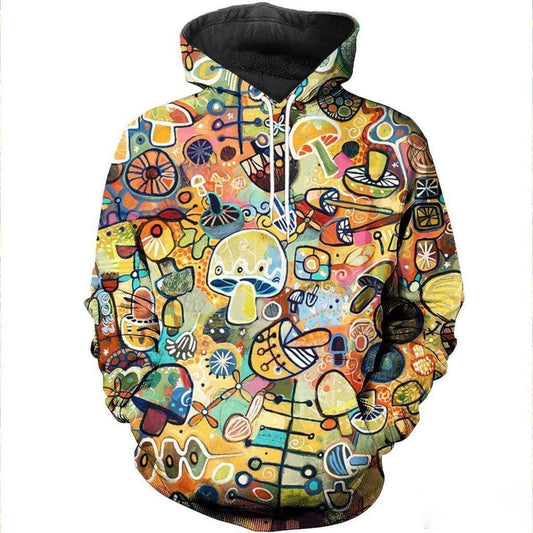 3D ALL OVER PRINTED MUSHROOM SHIRTS-Apparel-NTH-Hoodie-S-Vibe Cosy™
