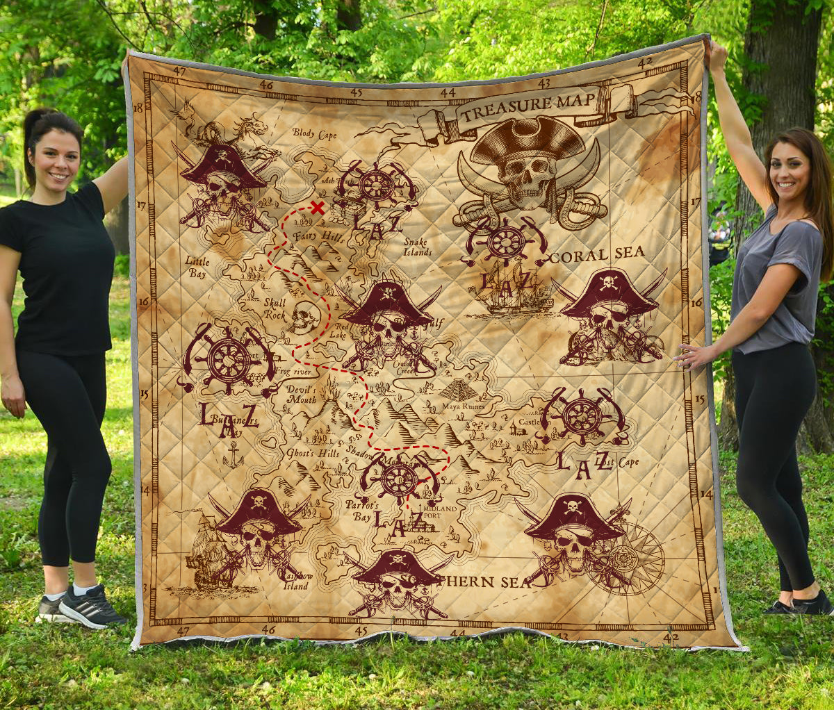 Caribbean Map Quilt