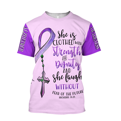 Alzheimer awareness Bible Verse 3D All Over Printed Shirts For Men and Women HHT04082002