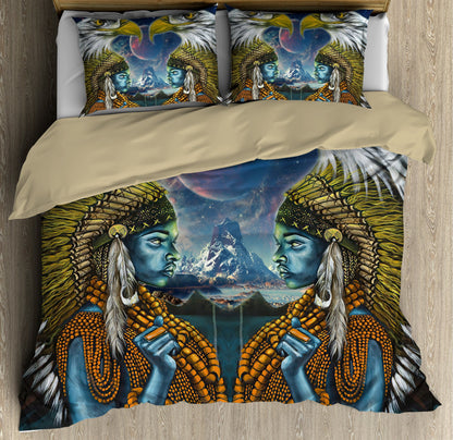 Native American Girl And Feather Bedding Set HHT14082001-MEI