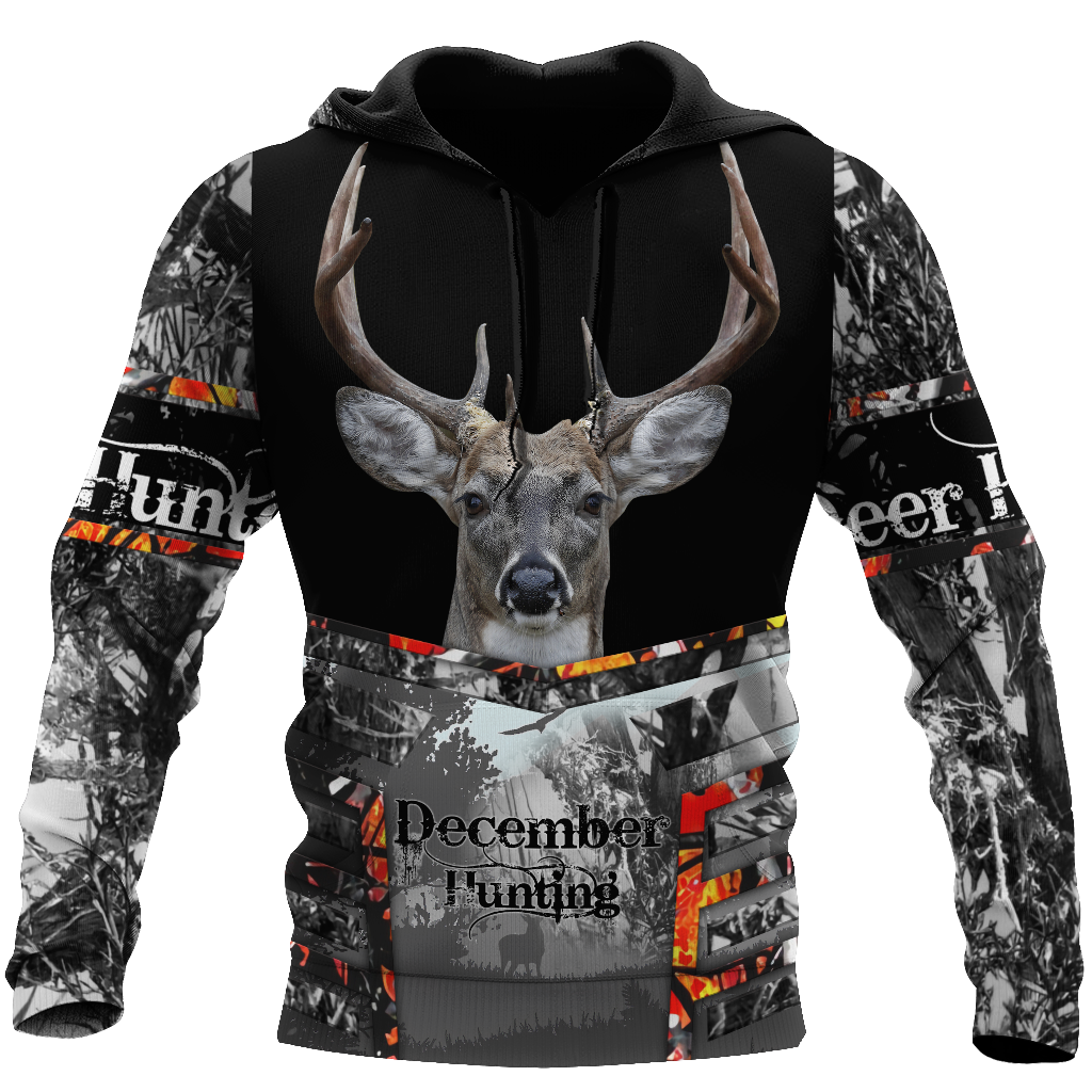 Premium December Deer Hunting 3D All Over Printed Shirts