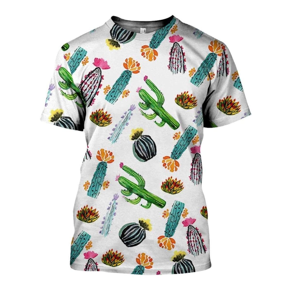 3D All Over Printed Cute Cactus flower Shirts-Apparel-NTH-T-Shirt-S-Vibe Cosy™