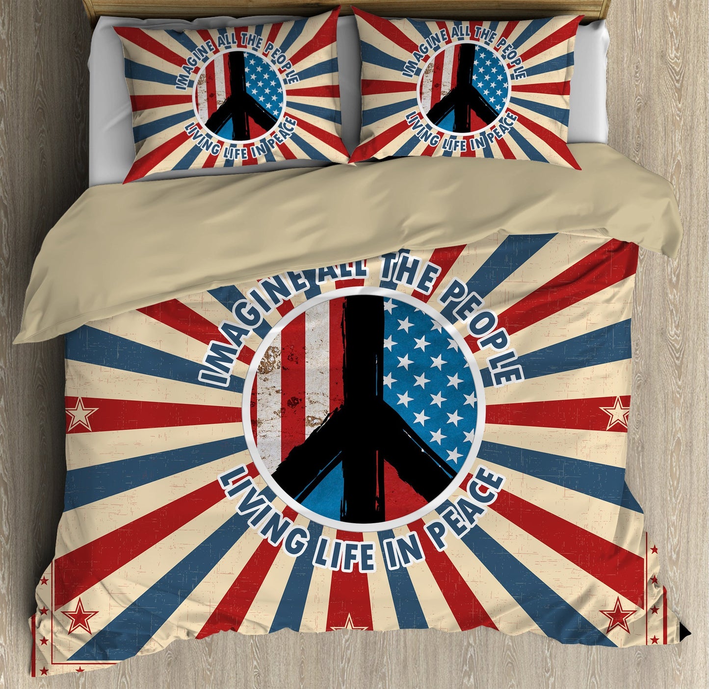 Hippie Loving For Peace Bedding Set TQH200821