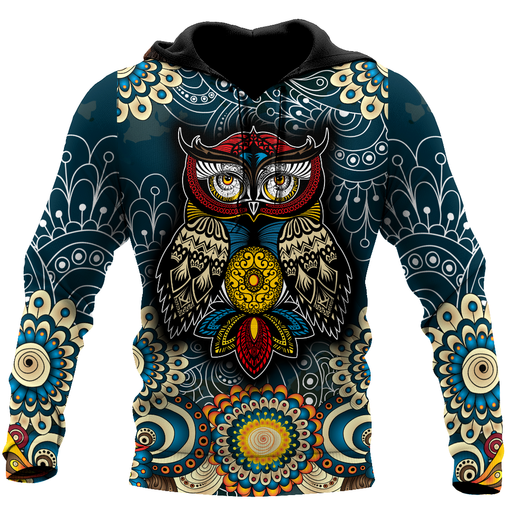 Owl 3d hoodie shirt for men and women QB05132001-Apparel-HG-Hoodie-S-Vibe Cosy™