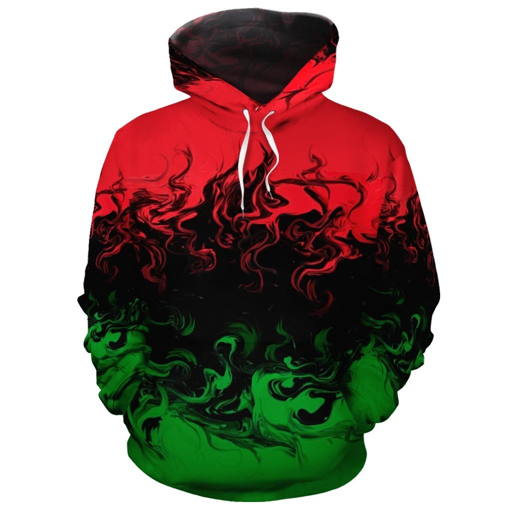 African Hoodie - Africa RGB Painting Color Hoodie-ALL OVER PRINT HOODIES-HPArt-Men-S-Black-Vibe Cosy™