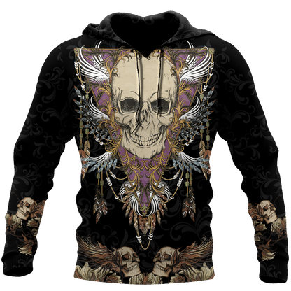 Love Skull 3D all over printed for man and women QB06102003-Apparel-PL8386-Hoodie-S-Vibe Cosy™