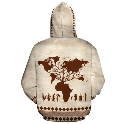 African Zip-Up Hoodie - Root Africa Hoodie-ALL OVER PRINT ZIP HOODIES-HPArt-Men-S-Black-Vibe Cosy™