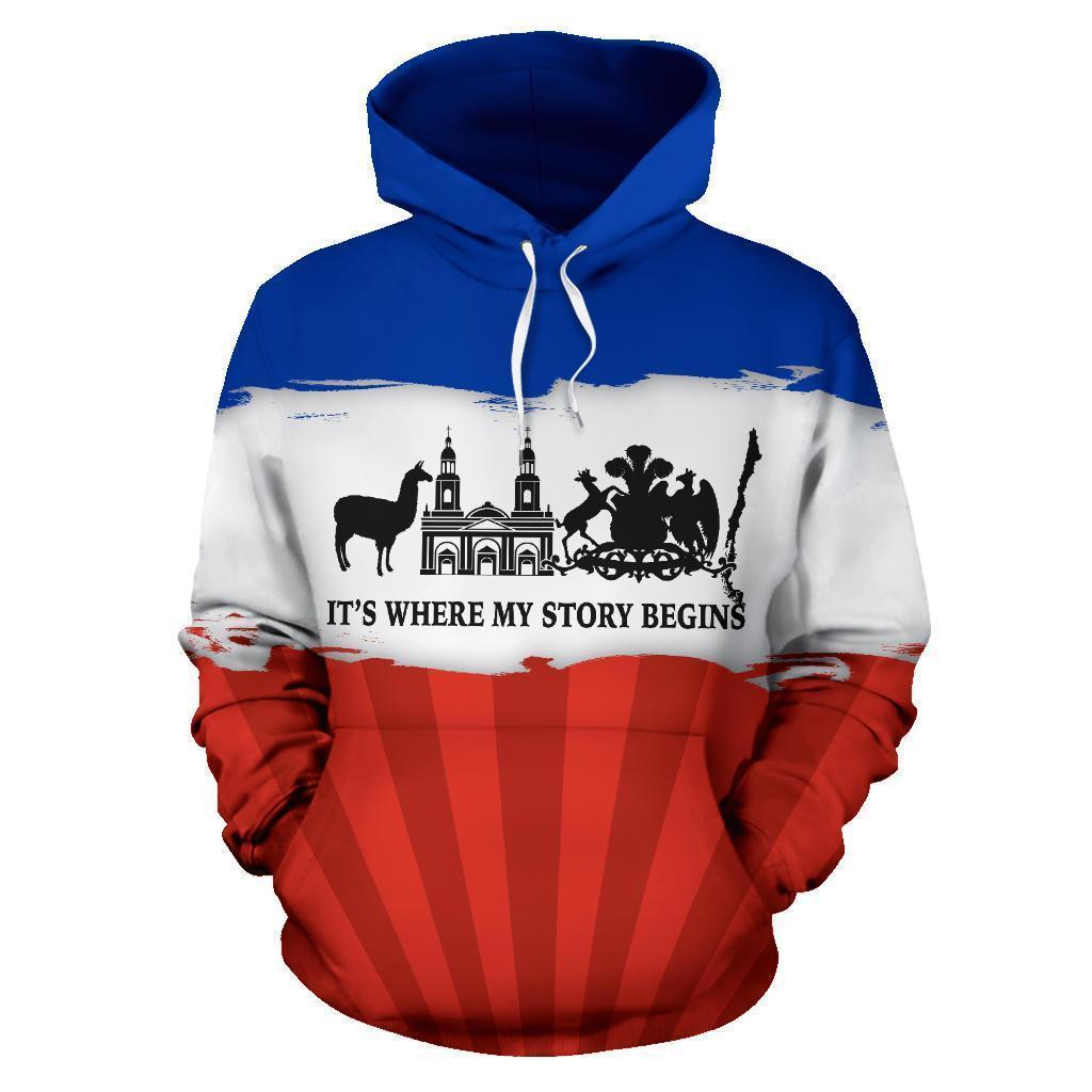 Chile - Where My Story Begins Hoodie NNK 099-Apparel-NNK-Hoodie-S-Vibe Cosy™