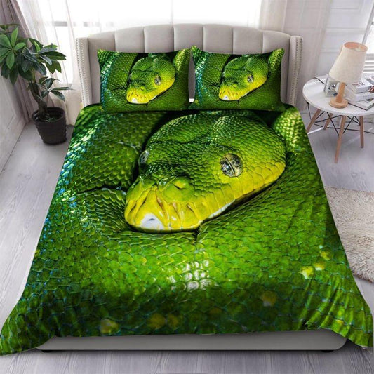 Green Tree Python Bedding Set Bedding Set TA0624201-Quilt-TA-Twin-Vibe Cosy™