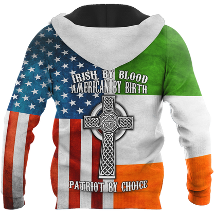 Irish By Blood American By Birth 3D All Over Printed Shirts For Men and Women DQB29102002