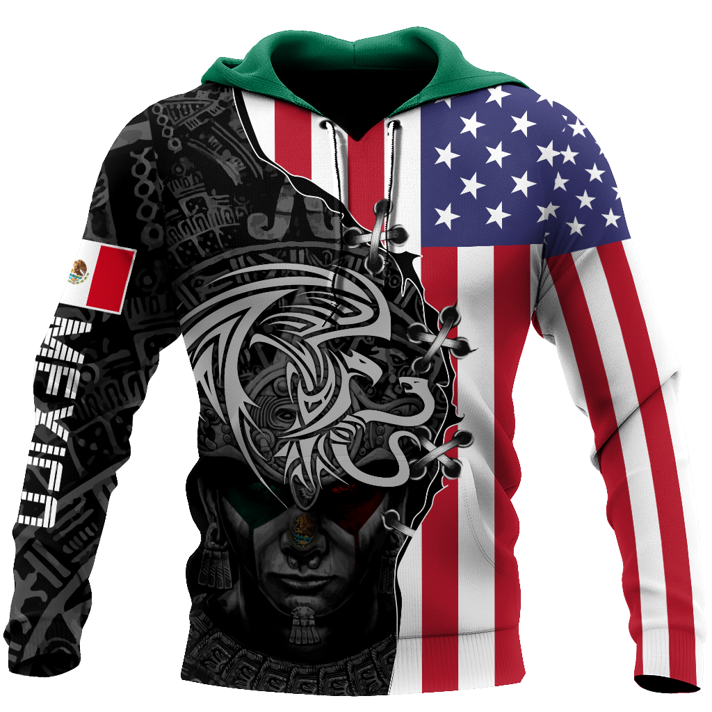 Mexico- US 3D All Over Printed Shirts For Men and Women-Apparel-TA-Hoodie-S-Vibe Cosy™