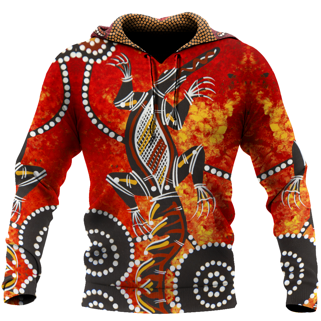 Aboriginal Crocodile Dot Painting Art Shirt For Men And Women