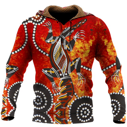 Aboriginal Crocodile Dot Painting Art Shirt For Men And Women
