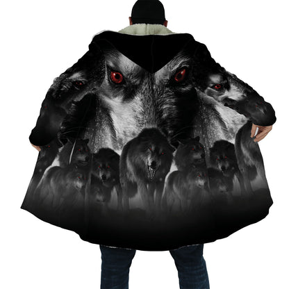 Wolf  3D All Over Printed Unisex Zip Cloak