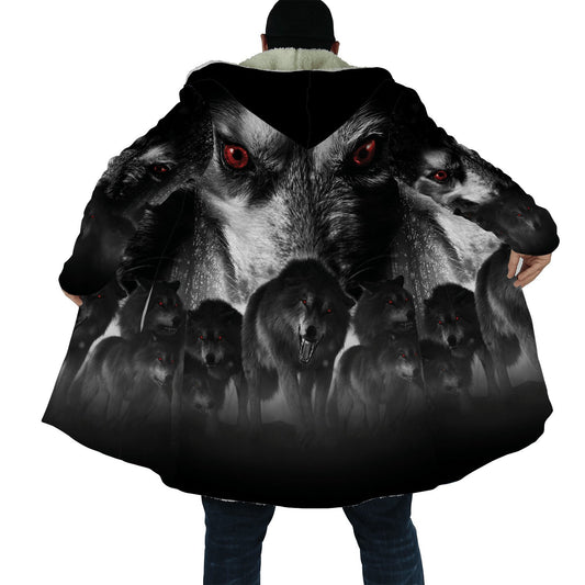 Wolf  3D All Over Printed Unisex Zip Cloak