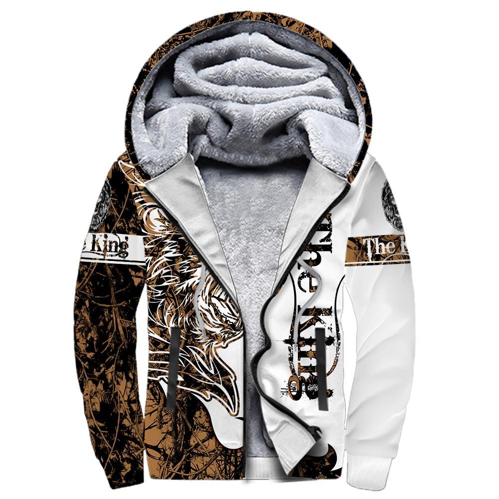 The King Lion Tattoo Over Printed Hoodie TP