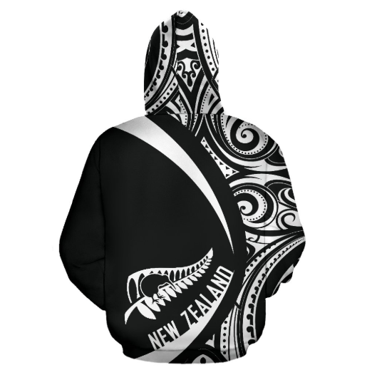 New Zealand Maori Pattern Hoodie - Circle Style - White HC-Apparel-Huyencass-Hoodie-S-Vibe Cosy™