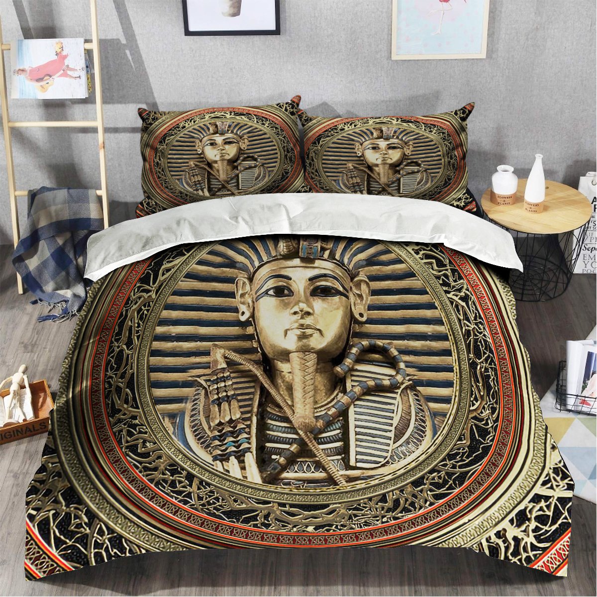 Ancient Egypt Pharaoh Bedding Set-Quilt-HP Arts-Twin-Vibe Cosy™