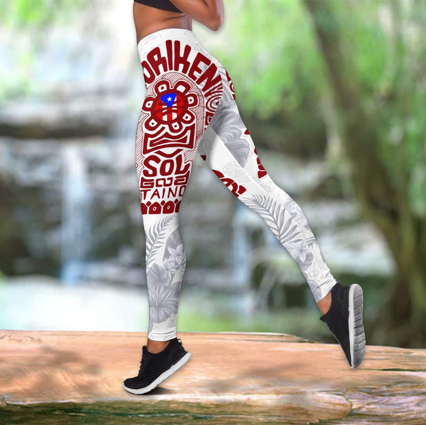 Puerto Rico Reb Sol Taino With White Color Combo Outfit QB06232005S-Apparel-TQH-S-No Tank-Vibe Cosy™