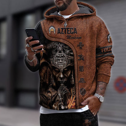 Personalized Name Azteca Mexicano 3D All Over Printed Hoodie