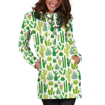 3D All Over Printing Green Cacti And Flower Legging-Apparel-NTH-Hoodie Dress-S-Vibe Cosy™