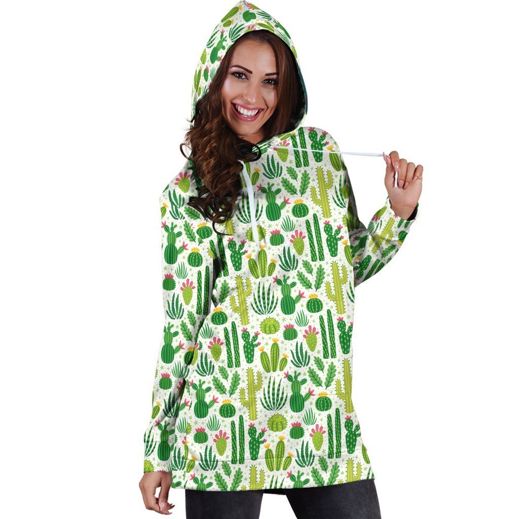 3D All Over Printing Green Cacti And Flower Legging-Apparel-NTH-Hoodie Dress-S-Vibe Cosy™