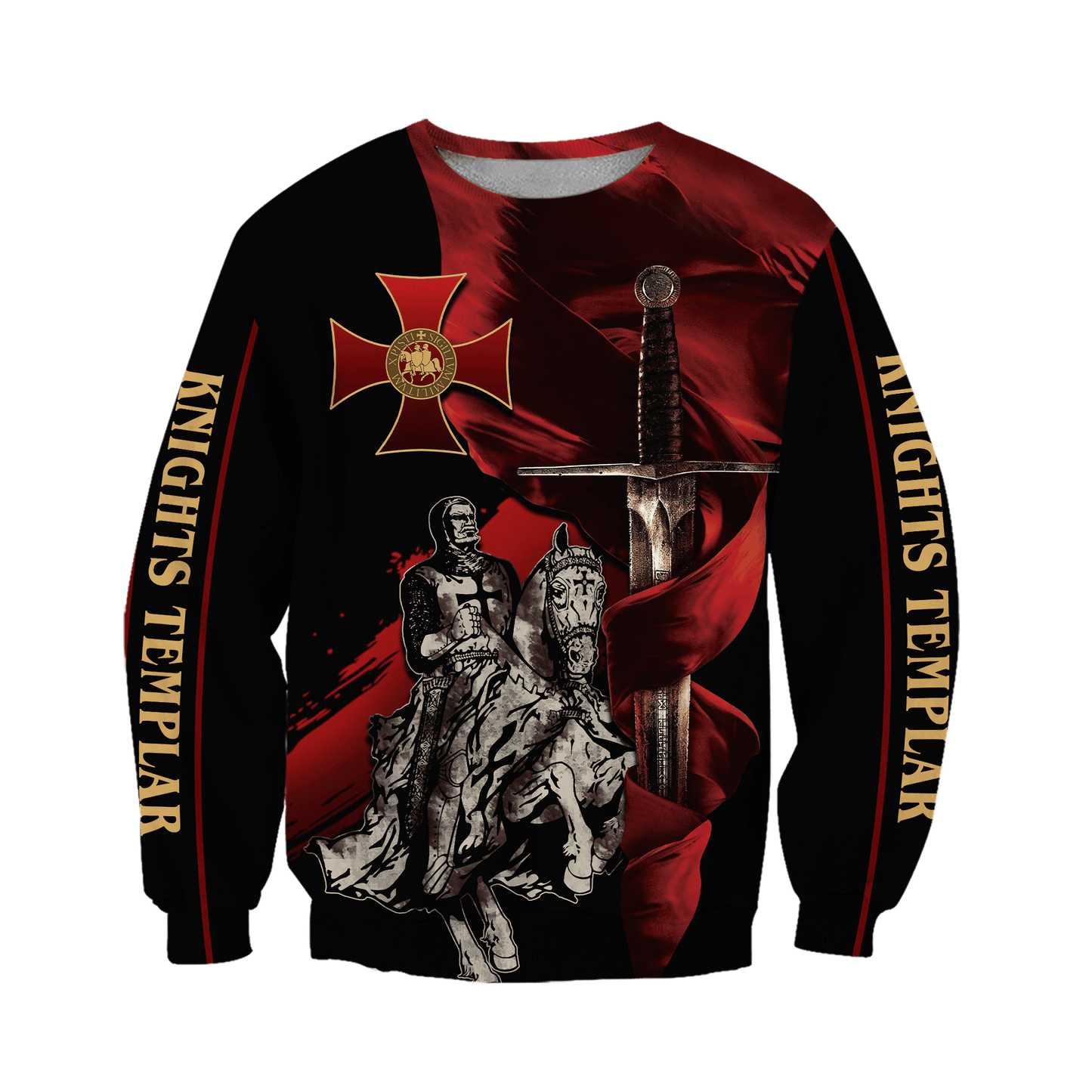 Premium Knight Templar Red Cross All Over Printed Shirts For Men And Women MEI