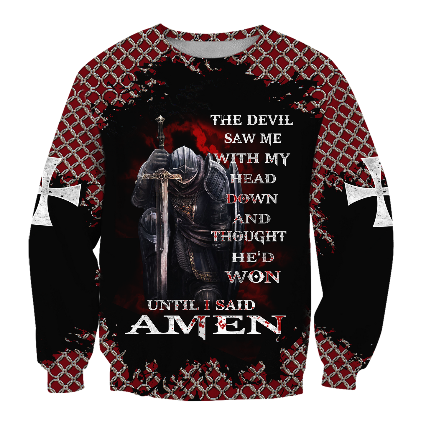 Knight templar 3D all over printed shirt and short for men and women
