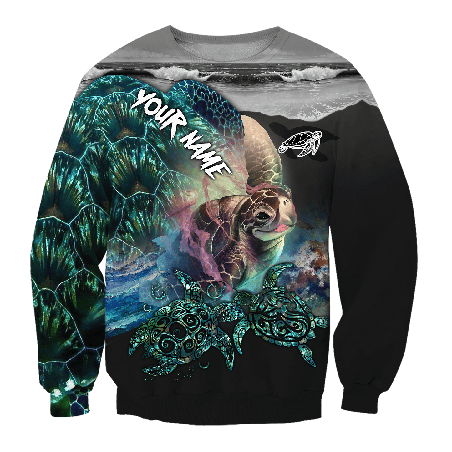 Turtle 3D hoodie shirt for men and women customize name AM102024