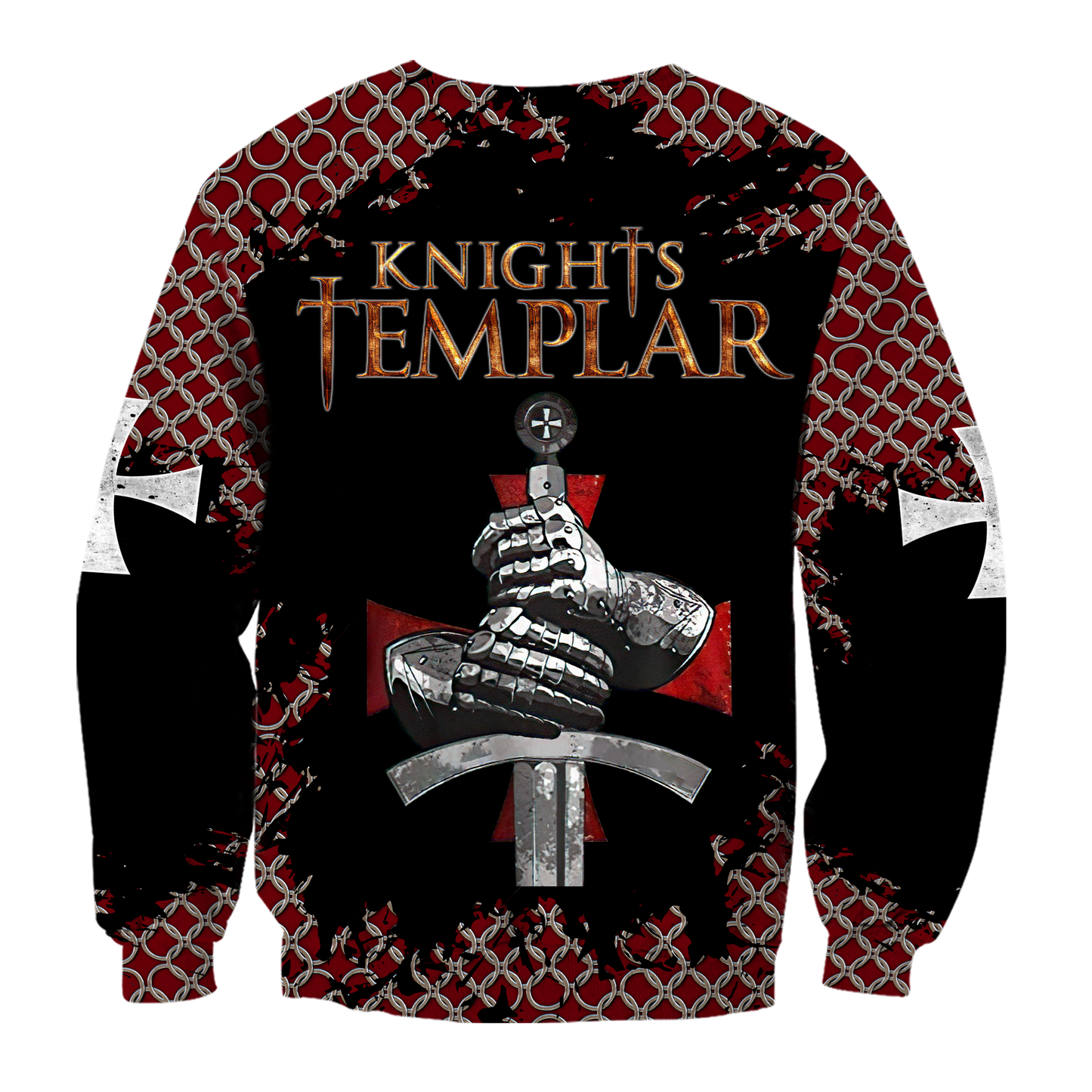 Knight templar 3D all over printed shirt and short for men and women